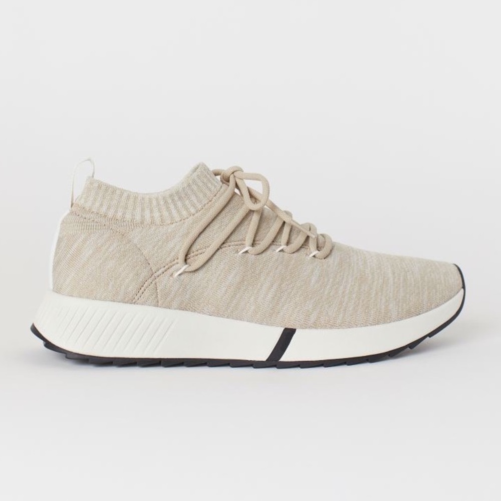 H&M Beige Melange Fully Fashioned Sneakers Size EU 40, US 7.5 - Picture 2 of 12